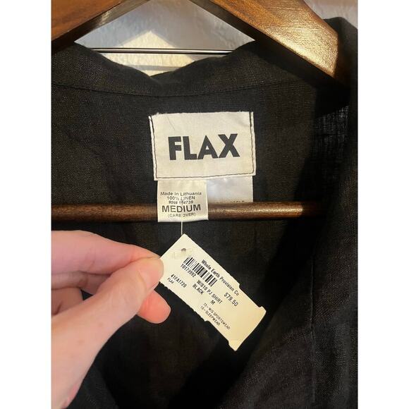 Flax NWT Black Linen Lagenlook Pants Set Small and Medium - Picture 7 of 8